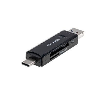 3 в 1 Картридер USB3.0/TypeC/microUSB/ до 2Tb SD/SDHC/SDXC/MicroSD/MicroSDHC/XC CR-575