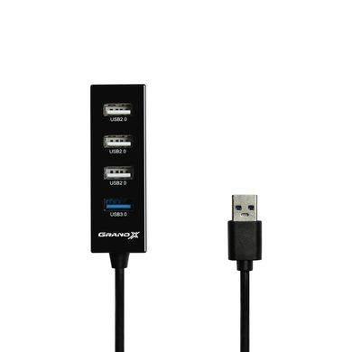 USB хаб Grand-X Travel 4 порта (1хUSB3.0+3хUSB2.0) (GH-409)