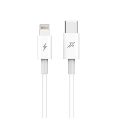 Кабель Grand-X TypeC-Lightning для швикої зарядки iPhone 20W White CL-07