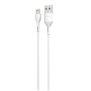 Кабель Grand-X USB-Lightning PL01W, 100% медь, 1m, 2,1А White, BOX