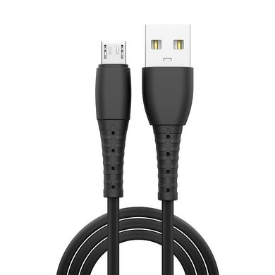 Кабель Grand-X USB-micro USB PM01S 2,1A, 1m, 100% медь, Black.