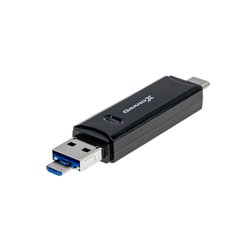 3 в 1 Картридер USB3.0/TypeC/microUSB/ до 2Tb SD/SDHC/SDXC/MicroSD/MicroSDHC/XC CR-575