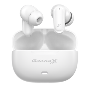 Навушники Bluetooth вакуумні з мікрофоном Grand-X GB-53W White