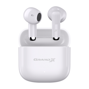 Навушники Bluetooth вакуумні з мікрофоном Grand-X GB-65W White