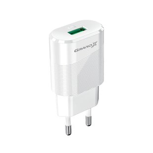 Зарядний пристрій Grand-X CH-17W USB 5V 2,1A White з захистом від перенавантаження