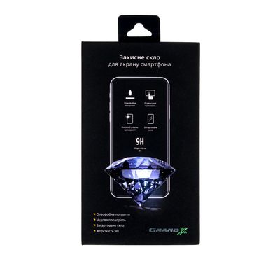 Керамическое защитное стекло Grand-X для Apple iPhone 12/12 Pro black (CAIP12PB)