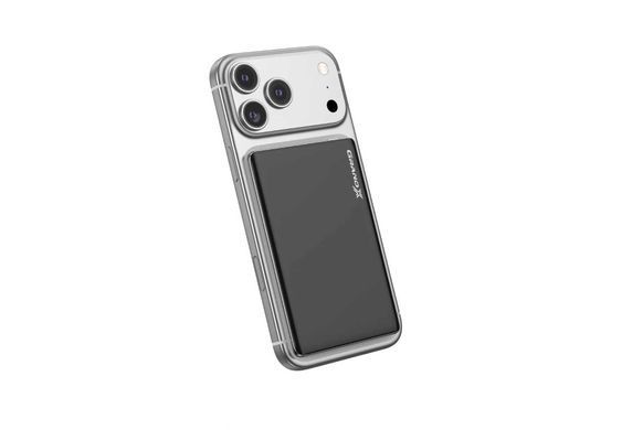Універсальна мобільна батарея Power Bank Grand-X PB-05SSB 5000 mAh Magsafe супертонкий чорний