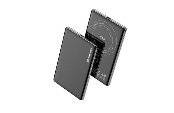 Универсальная мобильная батарея Power Bank Grand-X PB-05SSB 5000 mAh Magsafe супертонкий черный