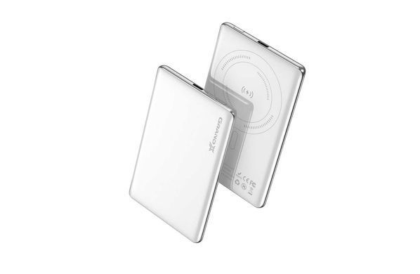 Универсальная мобильная батарея Power Bank Grand-X PB-05SSW 5000 mAh Magsafe супертонкий белый
