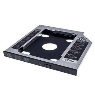 Адаптер подключения Grand - X HDD 2,5'' в отсек привода ноутбука, SATA2/SATA3 Slim 9,5mm (HDC-24C)