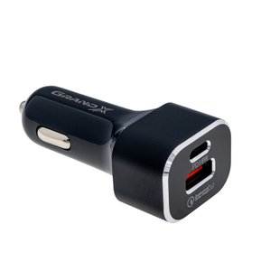 Автомобільний зарядний пристрій Grand-X CH-29 PD 3.0, Quick Charge QС3.0, 1 TypeC, 1 USB