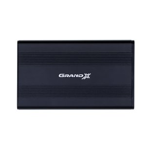 Внешний карман Grand-X для подключения HDD 2.5", USB 2.0, алюминий (HDE21)