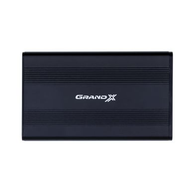 Внешний карман Grand-X для подключения HDD 2.5", USB 2.0, алюминий (HDE21)