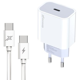 Зарядний пристрій Grand-X USB-C 20W PD3.0 швидка зарядка для QC4.0,FCP,AFC + cable TypeC -> TypeC, Cu, 1m CH-770C