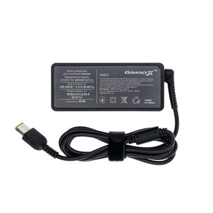 Блок живлення для ноутбука Lenovo (20V 3,25A 65W) Square (ACLEL65WQ) + каб. жив. 1.2м + гар. 24міс.